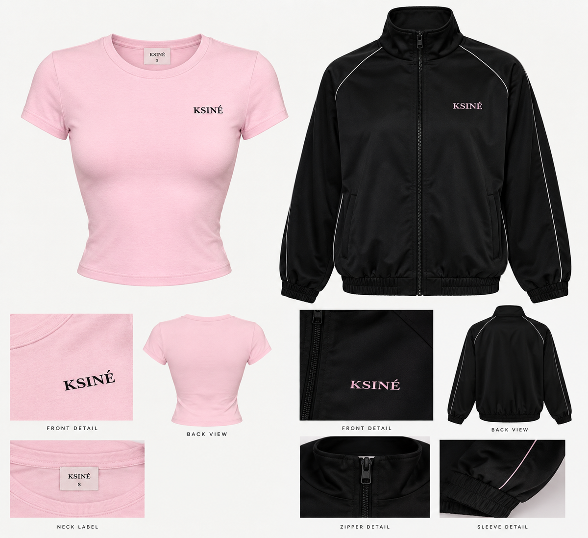 KSINÉ (GIRLS) SIGNATURE MATCHING SETS- Black& Pink