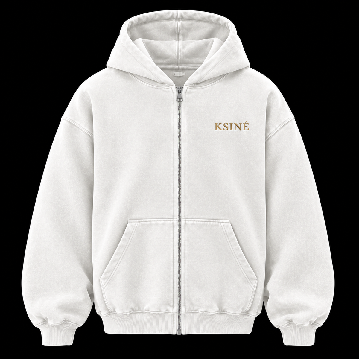 KSINE SIGNATURE ZIP UP- POLAR WHITE